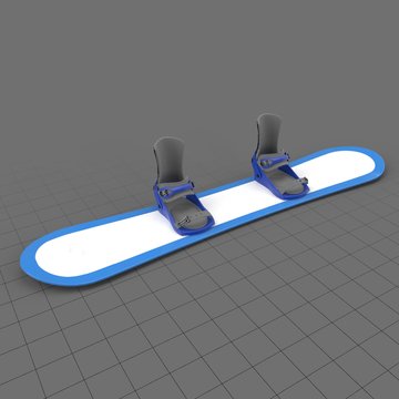 Snowboard with bindings