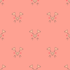 pattern with abstract images of pig