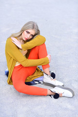 Hip hop girl with fashionable hair. Beauty and fashion look of vogue model. Hipster woman with fashion makeup. Fashion portrait of woman. woman maintaining fashion blog. She is really cute