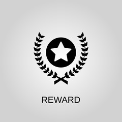Reward icon. Reward symbol. Flat design. Stock - Vector illustration