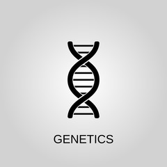 Genetics icon. Genetics symbol. Flat design. Stock - Vector illustration.