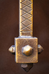 wrought-iron gates, ornamental forging, forged elements close-up