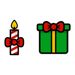christmas candle and christmas gift set