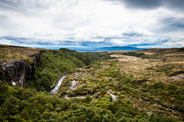 Scenic view of Tongariro national park in New Zealand