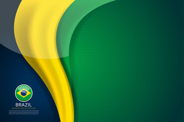 Brazil flag Background concept for Independence, National Day and other events, Vector illustration