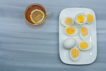 Hard boiled eggs.