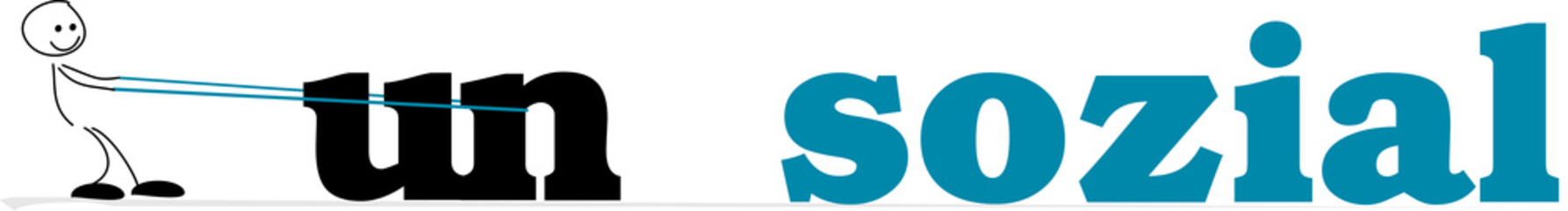 Strichmännchen macht aus unsozialem soziales