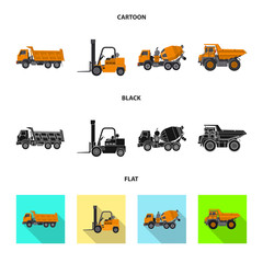 Isolated object of build and construction sign. Set of build and machinery vector icon for stock.