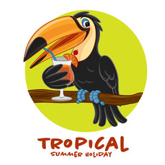 Tucan illustration summer © mollicart