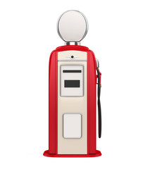 Retro Gas Pump Isolated