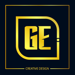 Initial Letter GE Logo Template Design