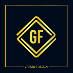 Initial Letter GF Logo Template Design