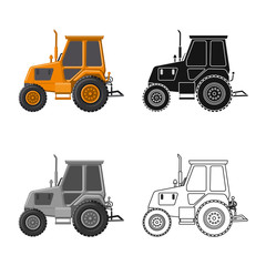 Isolated object of build and construction sign. Set of build and machinery stock symbol for web.