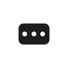 comment icon. Simple web black icon, can be used as web element icon on white background