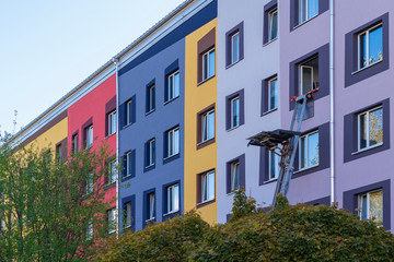 Möbellift an der Fassade