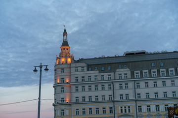 Fototapeta premium Old beautiful building in the Moscow city center