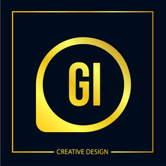 Initial Letter GI Logo Template Design