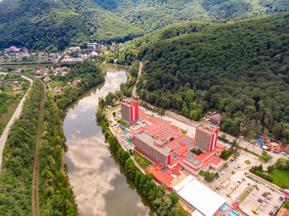 Calimanesti Caciulata Romania aerial view