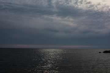 sunset over the sea