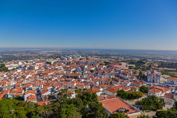 Fototapeta na wymiar Palmela, Portugal. The city of Palmela with seen from the Castelo de Palmela keep tower