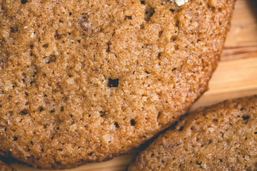 Chip cookies homemade with white chocolate. Delicious.