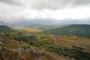 Fototapeta premium Natural landscape near Riópar, Albacete, Spain.