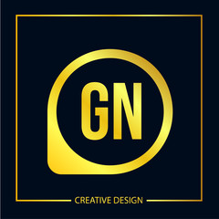 Initial Letter GN Logo Template Design
