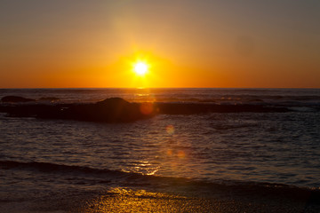 sunset at sea