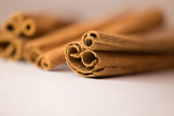 cinnamon sticks and powder isolated