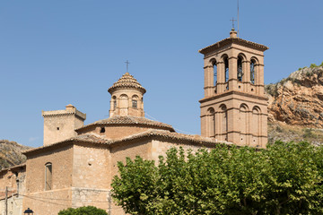 Fototapeta na wymiar church of Alhama de Aragón, Zaragoza, Spain