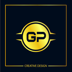 Initial Letter GP Logo Template Design