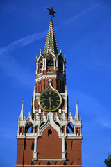 Spasskaya clock tower of Moscow Kremlin