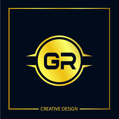 Initial Letter GR Logo Template Design