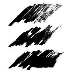 Fototapeta na wymiar Vector set of grunge brush strokes. Black vector brush strokes collection. Black paint spots vector set