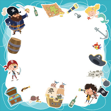 Fondo con motivos piratas
