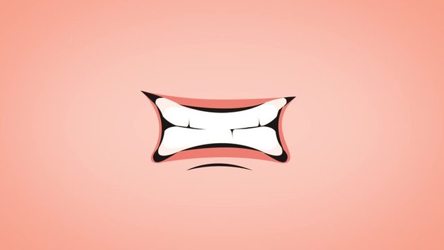 4k Comic Rage And Anger Mouth Background/
Animation of a comic face with super angry mouth shouting and howling