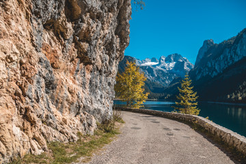 Beautiful alpine view at the famous Gosausee-Salzburg-Austria