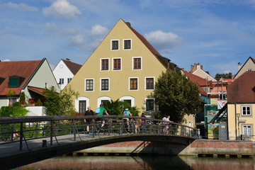 View in the city of LANDSHUT, Bavaria, region Franconia, Germany

