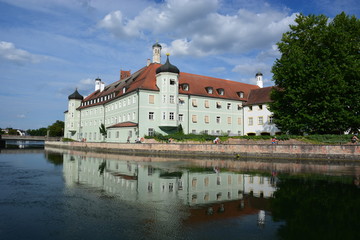 Fototapeta na wymiar View in the city of LANDSHUT, Bavaria, region Franconia, Germany 