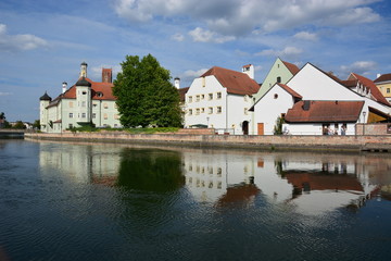 Obraz premium View in the city of LANDSHUT, Bavaria, region Franconia, Germany 