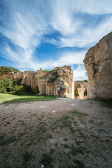 Fototapeta na wymiar Steinbruch Líthica, Pedreres de s’Hostal, Menorca, Long Exposure 45 sek