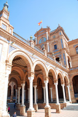 Fototapeta premium PLAZA DE ESPAÑA EN SEVILLA. ANDALUCÍA, ESPAÑA