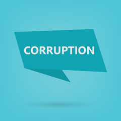 corruption word on a sticker- vector illustration