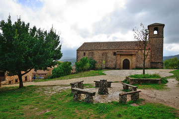 Riopar Viejo, Spain - October 21, 2018: Church of the Holy Spirit in Old Riopar.