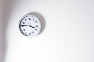 clock on a white background