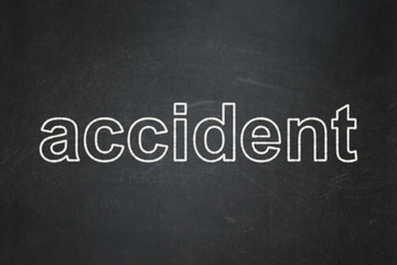 Obraz premium Insurance concept: text Accident on Black chalkboard background