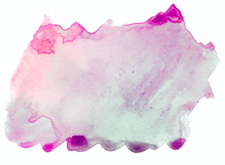 watercolor texture purple with paint stains painted with a brush