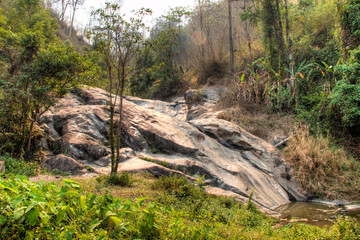 Dry waterfall near the town of Pai in Northern Thailand
