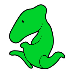 Obraz premium Isolated cute dinosaur cartoon character. Vector illustration design