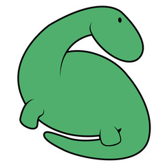 Isolated cute dinosaur cartoon character. Vector illustration design